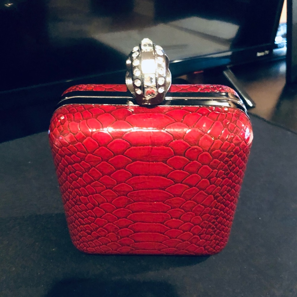 Burgundy color stylish beautiful clutch